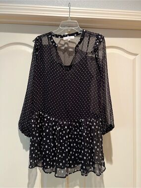 LOFT Long Sleeve Sheer Blouse